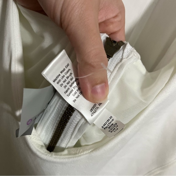 Athleta Play It Forward Mini Exercise Dress Solid White XL K2 - Picture 6 of 11